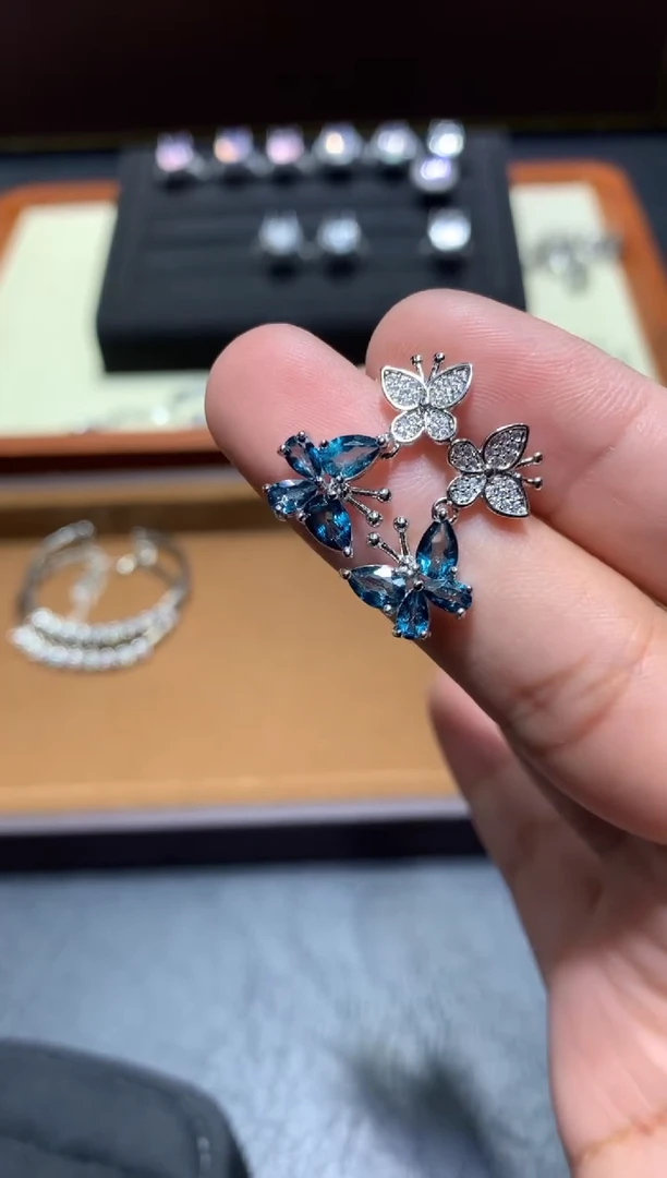 未镶嵌托帕石耳饰R150【多样性发其一】