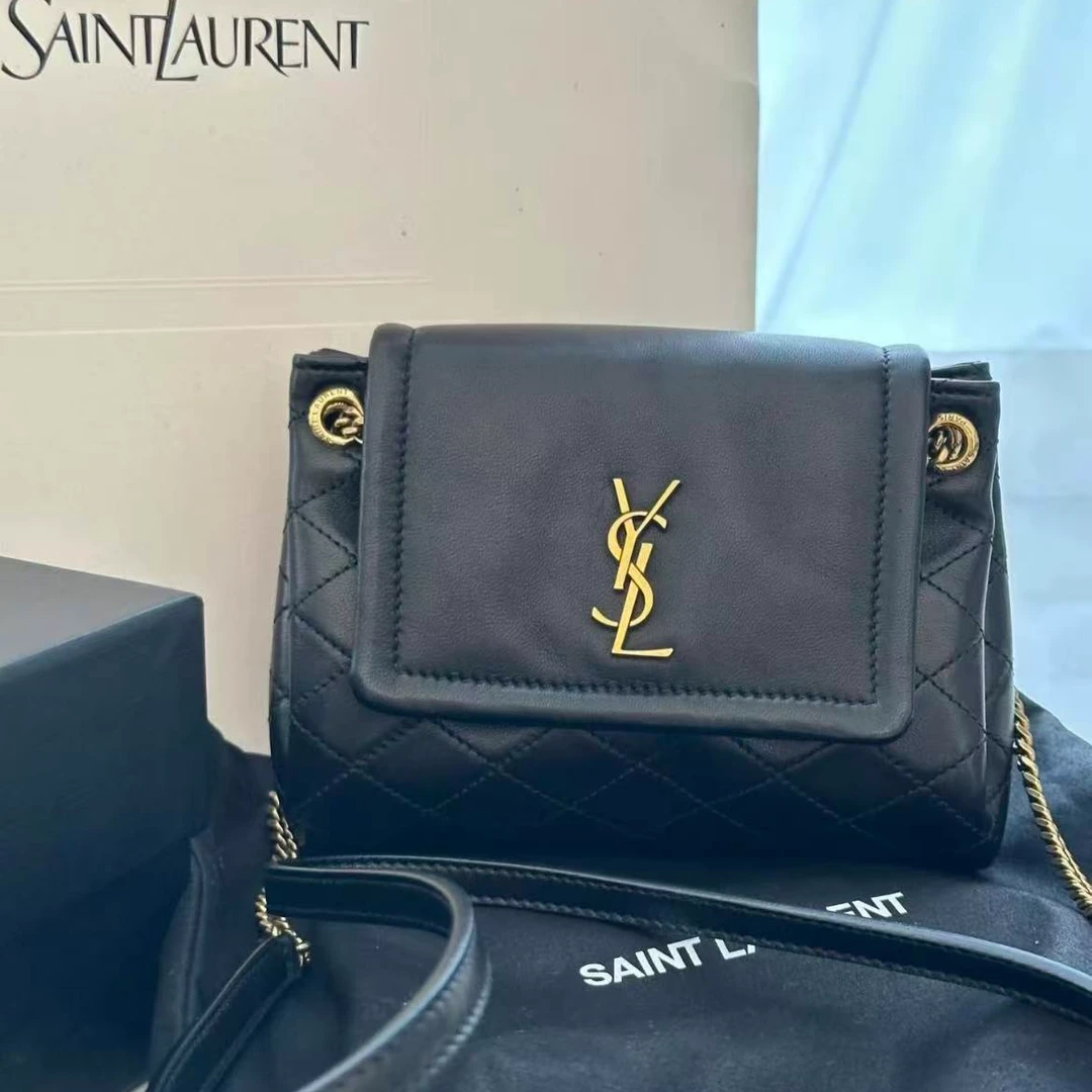 99新 YSL/圣罗兰 7姐专场/黑金 nolita 链条包