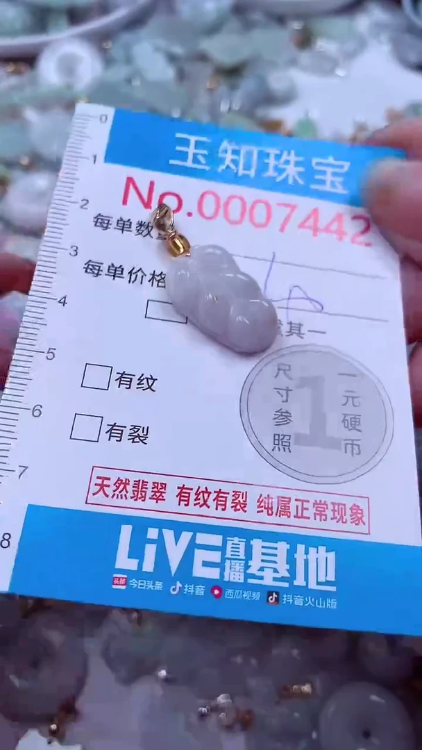 吊坠(不含链)未镶嵌翡翠7442