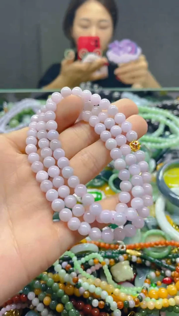 颈饰未镶嵌翡翠5MM/U/翡翠A货，一件也是批发价