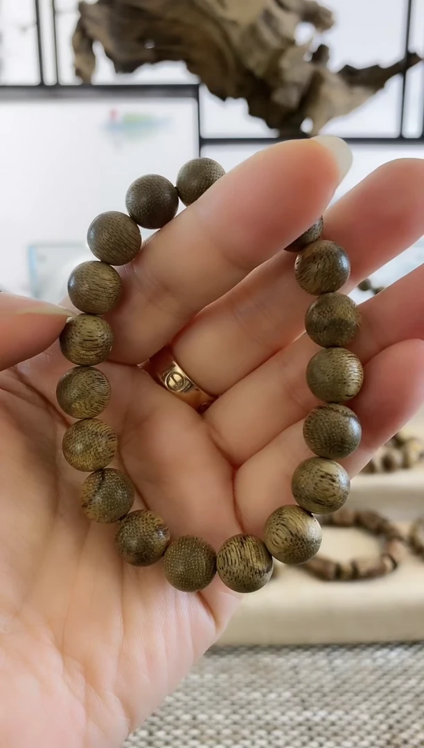 【闪购商品】沉香手串金星菩萨棋熟结虎纹11MM单圈