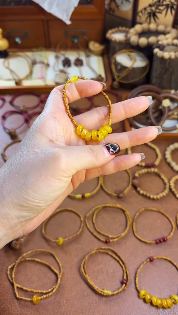 手串桃核竹节单圈素圈