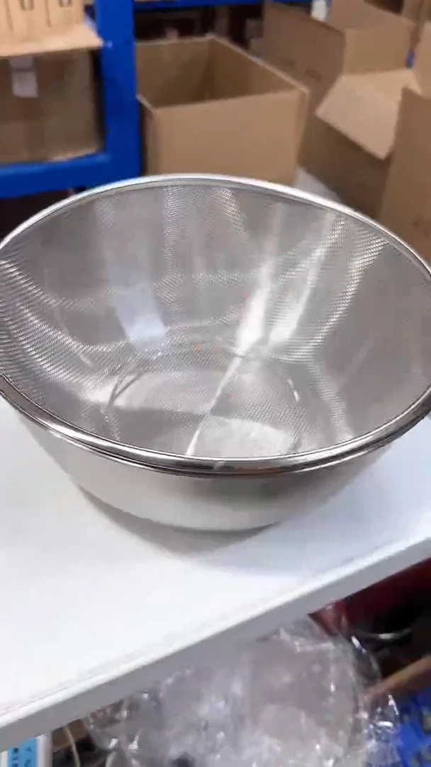 【闪购商品】瓷片28cm不锈钢洗蔬果盆