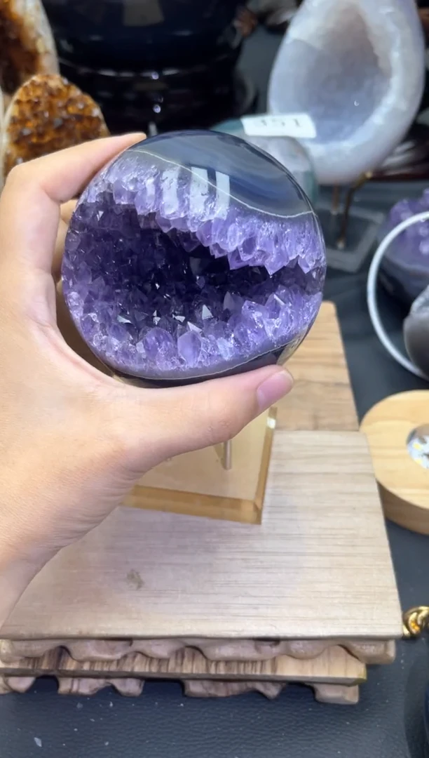 未镶嵌大型摆件（非配饰）紫晶403号开口笑