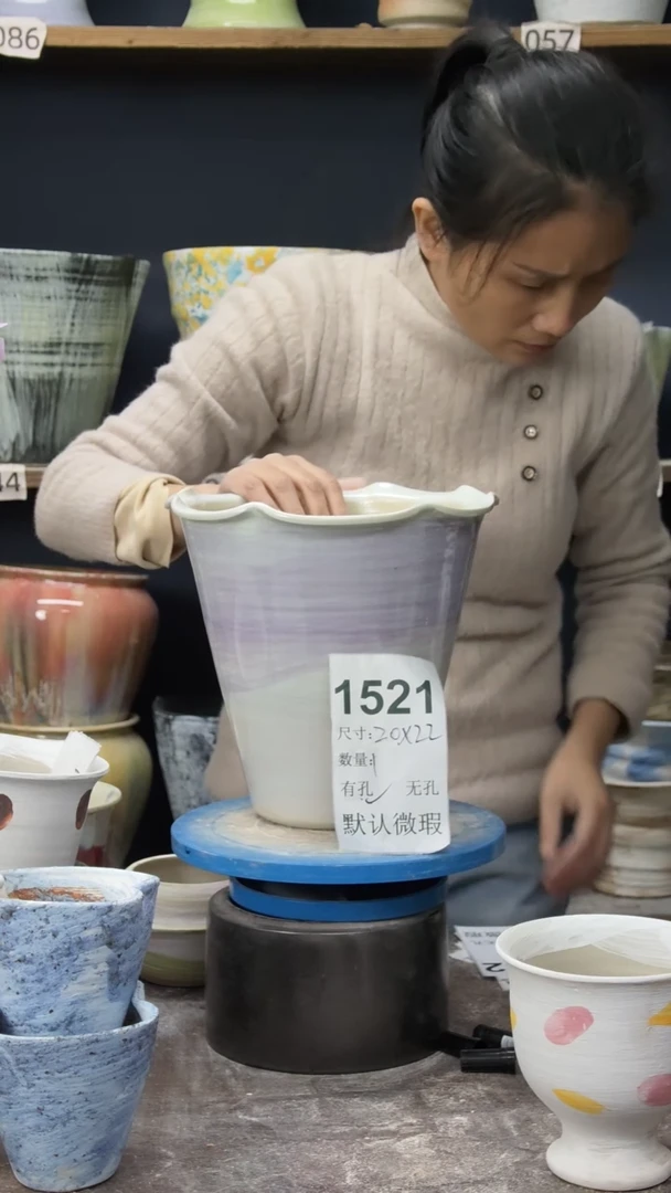 景德镇花盆默认微瑕1521