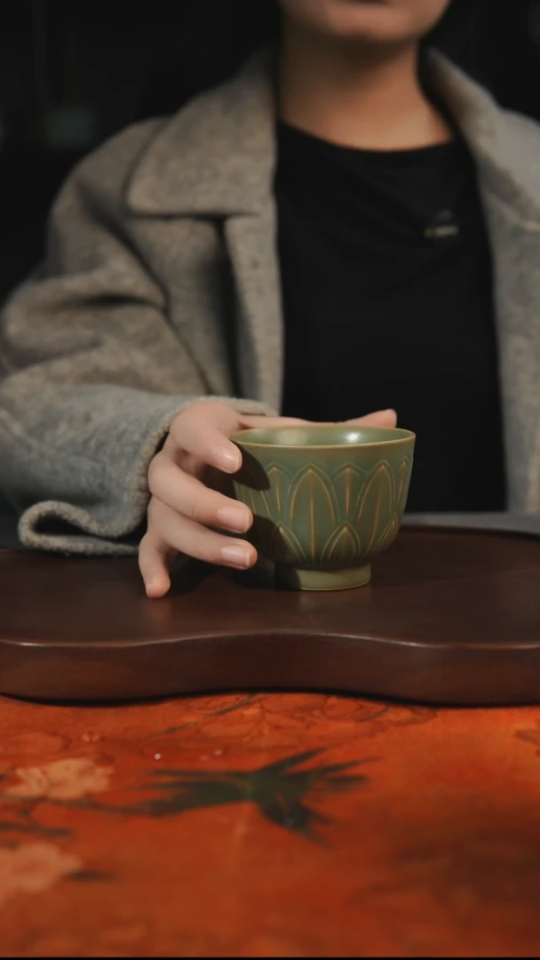 杯子瓷点***滴汝州原产地原矿仿古老釉y