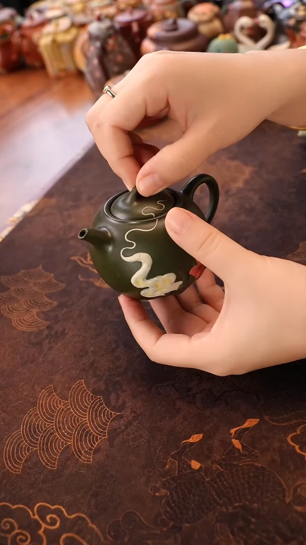 茶壶紫砂佛手莲心