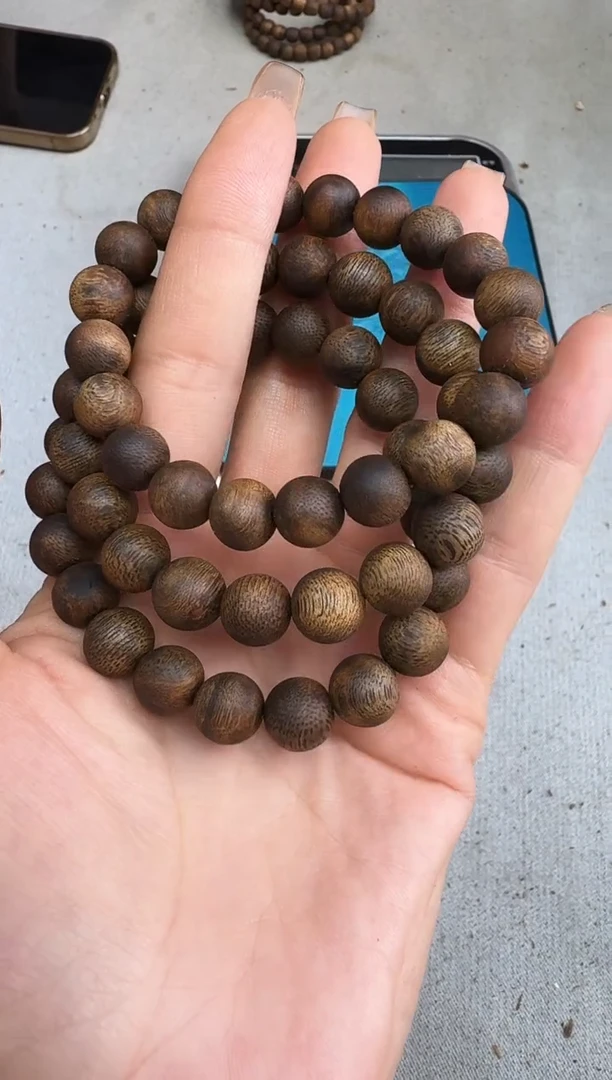 沉香手串1010紫棋圆珠单圈多样性发一