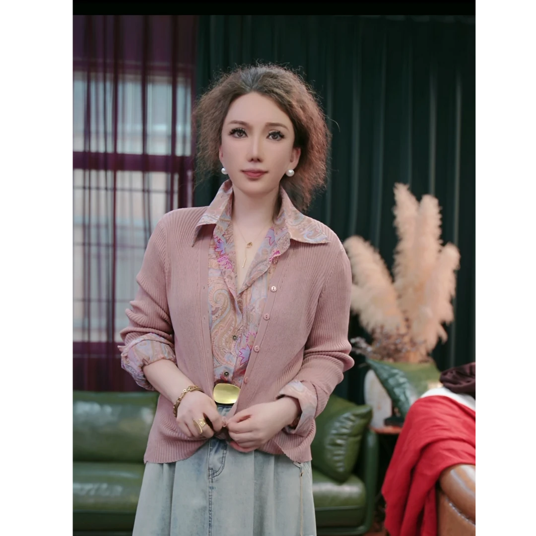 和润立亨Y2552丝丝拧皱夏日清爽洋气花式开扣衬衫