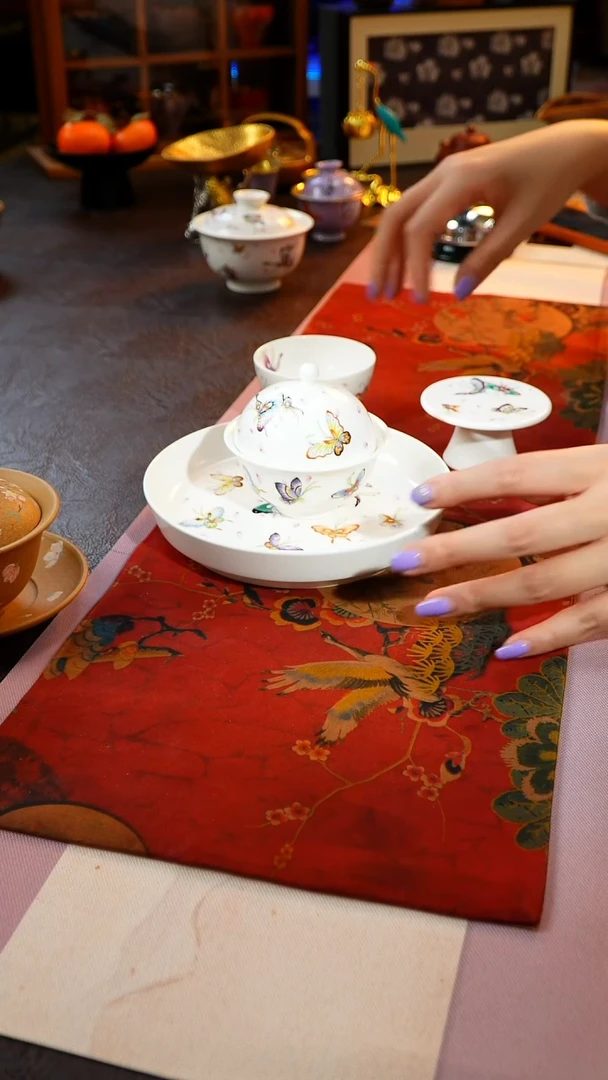 茶杯紫砂【宜景窑系列】乳钉盖碗套组