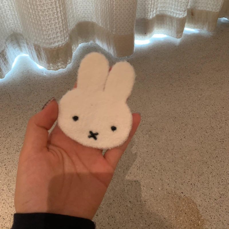 元气满满可爱米菲兔甜美少女风ins发夹魔术贴发圈简约风发饰百搭