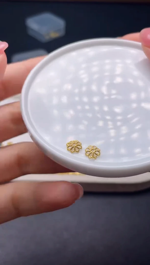 定制足金耳饰啊A包包隔片一组