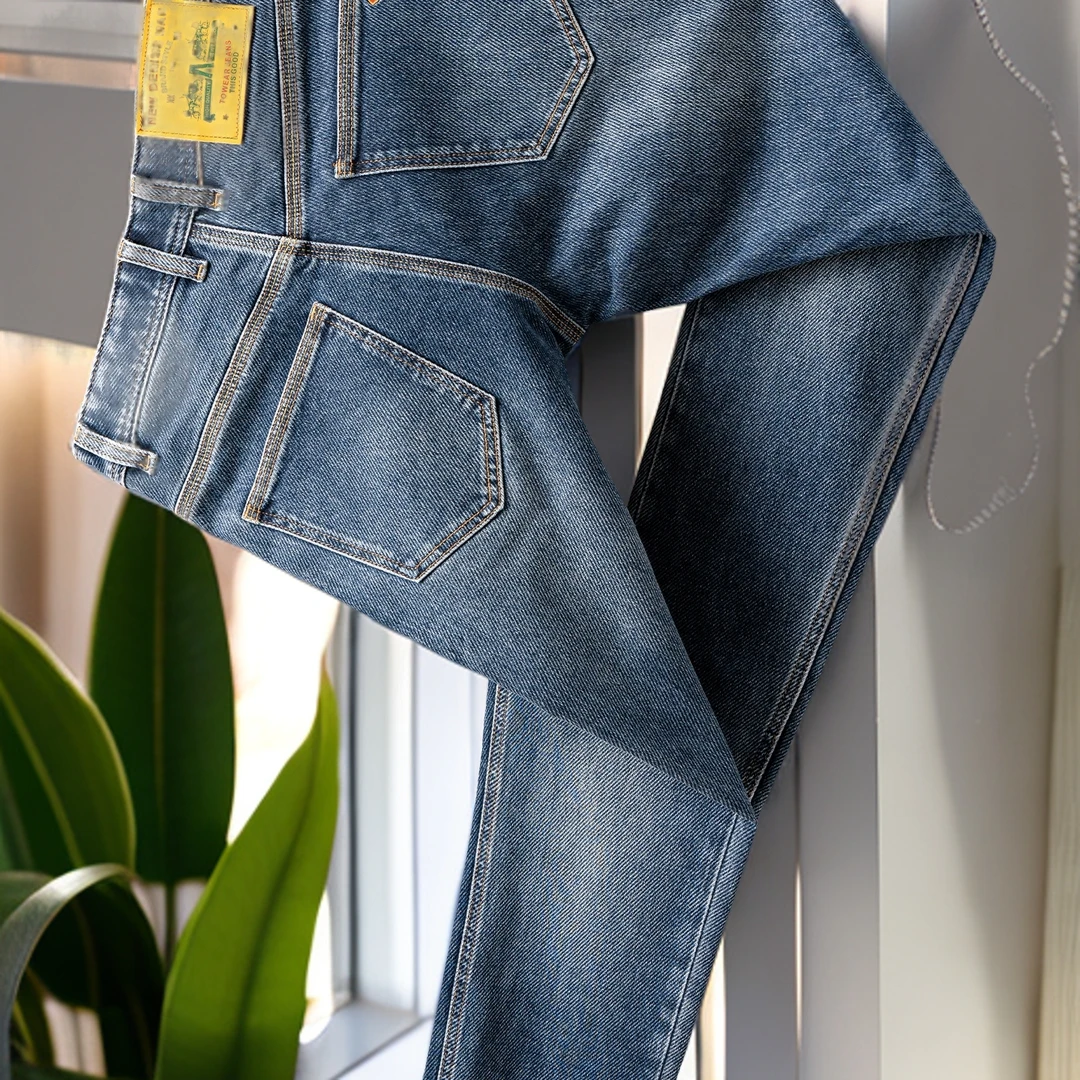 娜罗普西时尚休闲新款男士牛仔裤复古百搭弹力修身小直筒长裤春秋