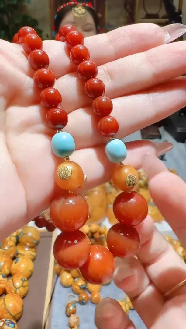 蜜蜡颈饰未镶嵌382天然蜜蜡珠宝奇石全都保真