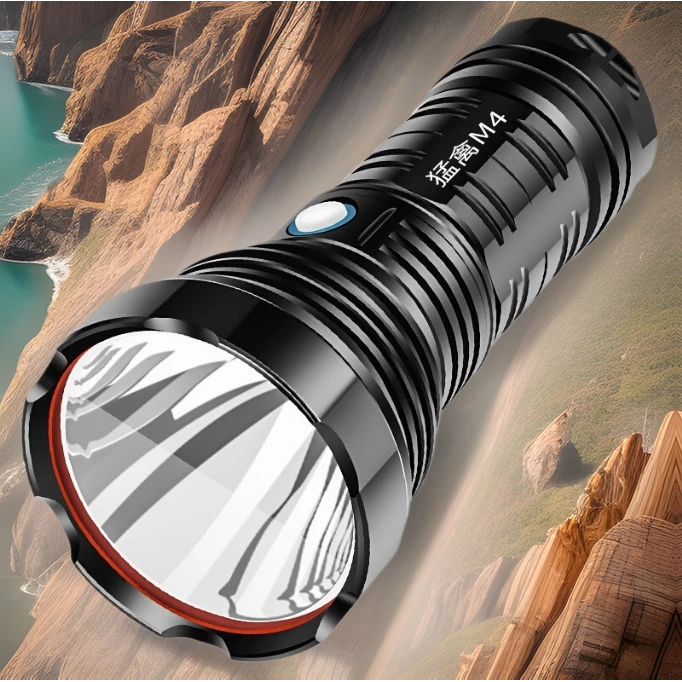 户外远射高亮度强光充电LED手电SST40大功率超亮手电筒强光手电筒
