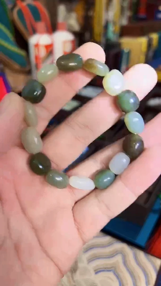 【闪购商品】和田玉挂件未镶嵌和田 原石多宝单圈（飞铃文玩）