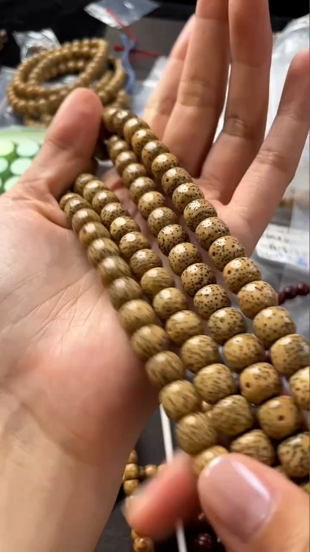 吊坠星月菩提精工级陈籽桶珠10*9长串