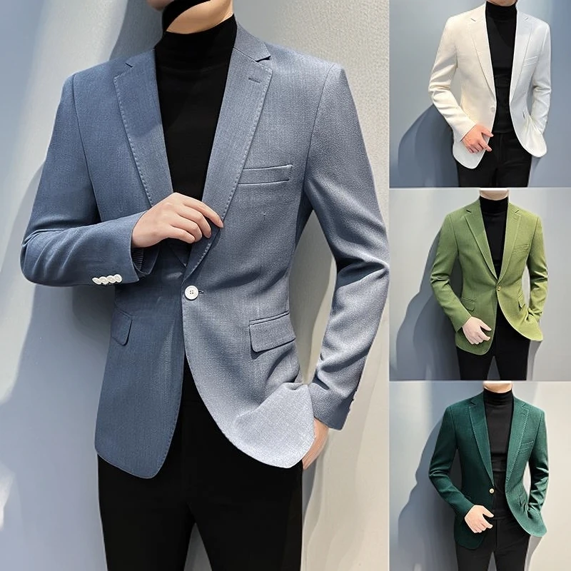 NYING轻奢痞帅西装外套男士秋季商务高级感初秋男装休闲西服上衣