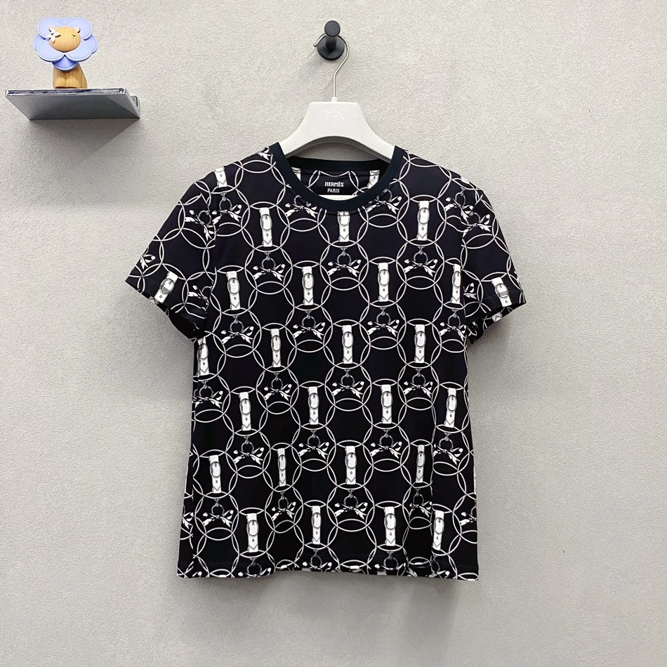 未使用 Hermes/爱马仕 黑色短袖/尺码40/000011