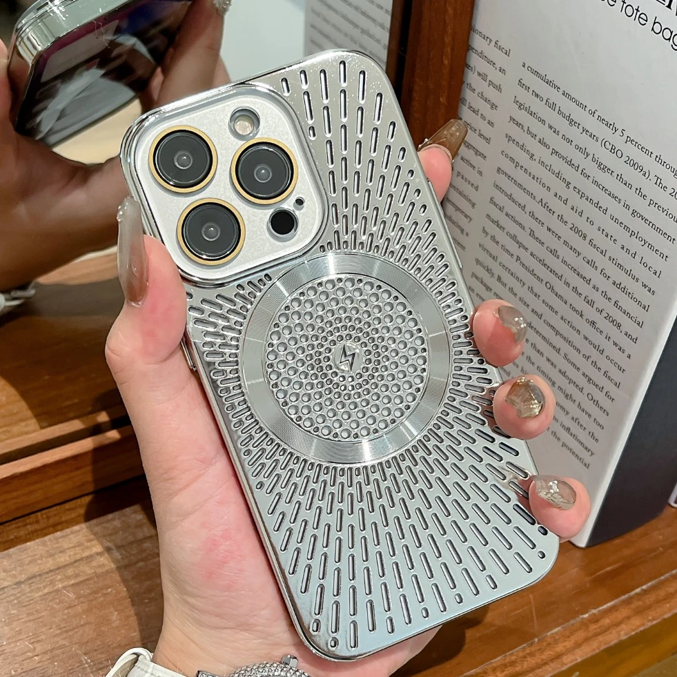 苹果16Promax手机壳超薄散热磁吸iPhone15镜头膜全包14网红13防摔