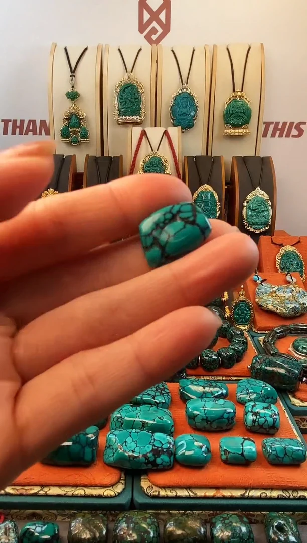 未镶嵌绿松石。网花 单颗  19.4*14.3*8mm