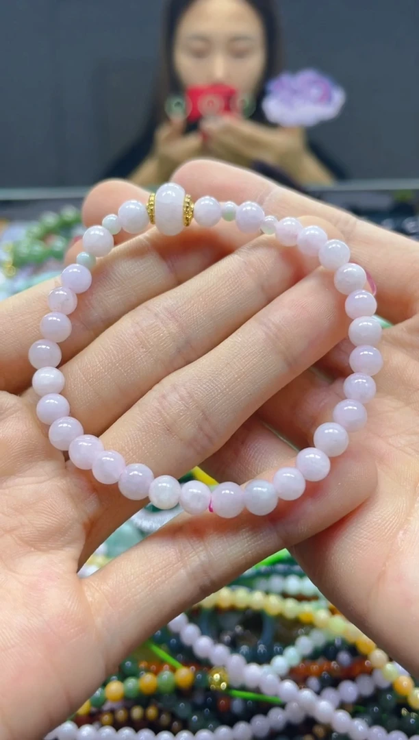 颈饰未镶嵌翡翠5MM/L/翡翠A货，一件也是批发价