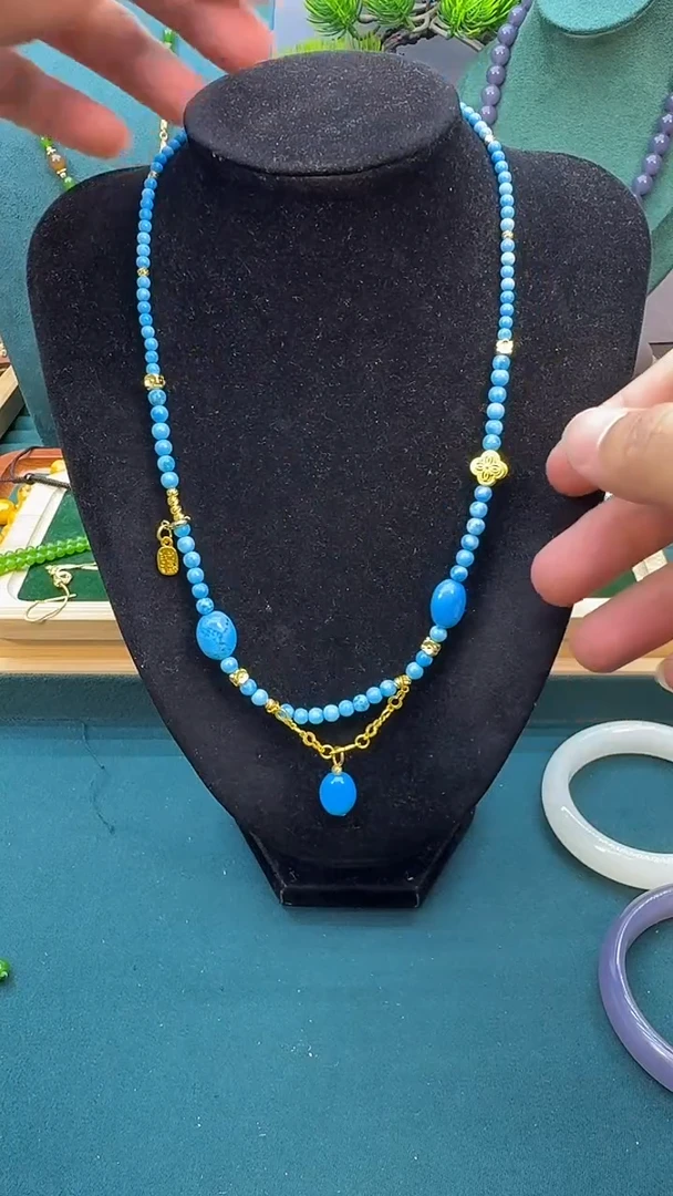 玛瑙/玉髓颈饰14K金镶嵌QW43