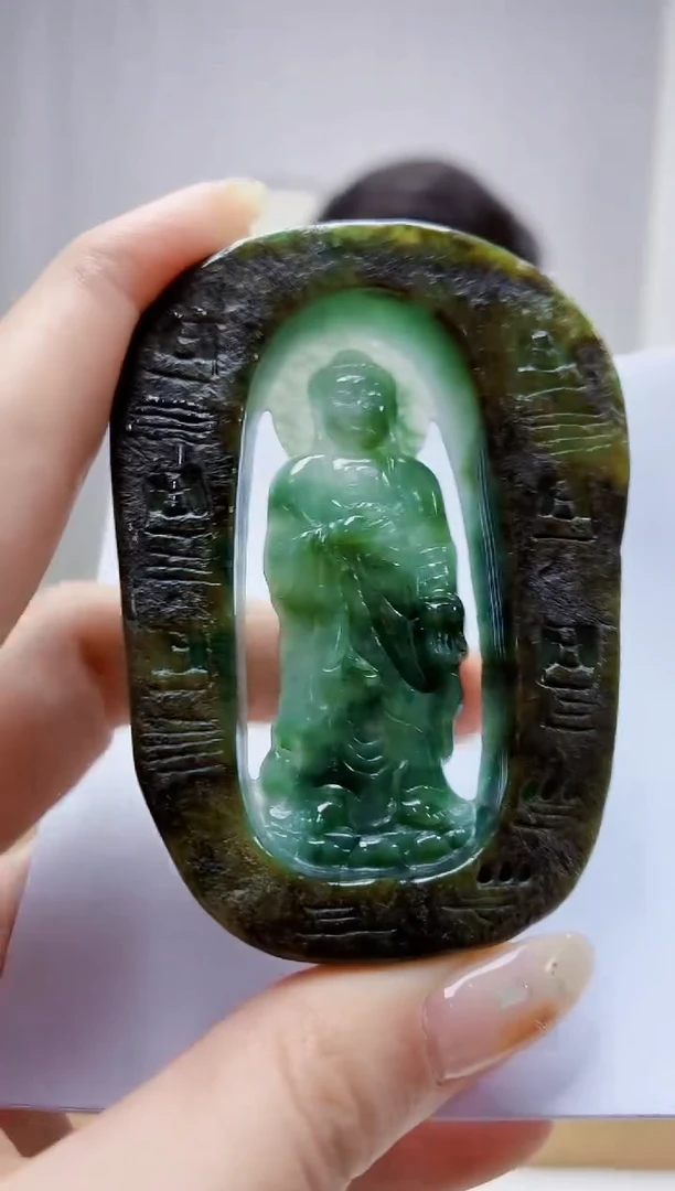 未镶嵌定制翡翠4917jw-毛货挂件21