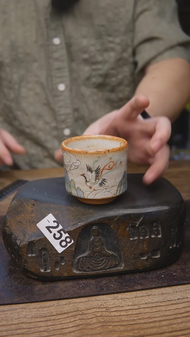 匣钵泥手绘志野258