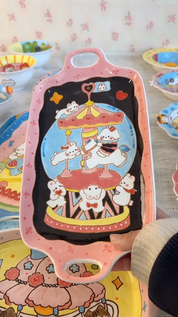 摆件陶葶*景德镇陶瓷手绘