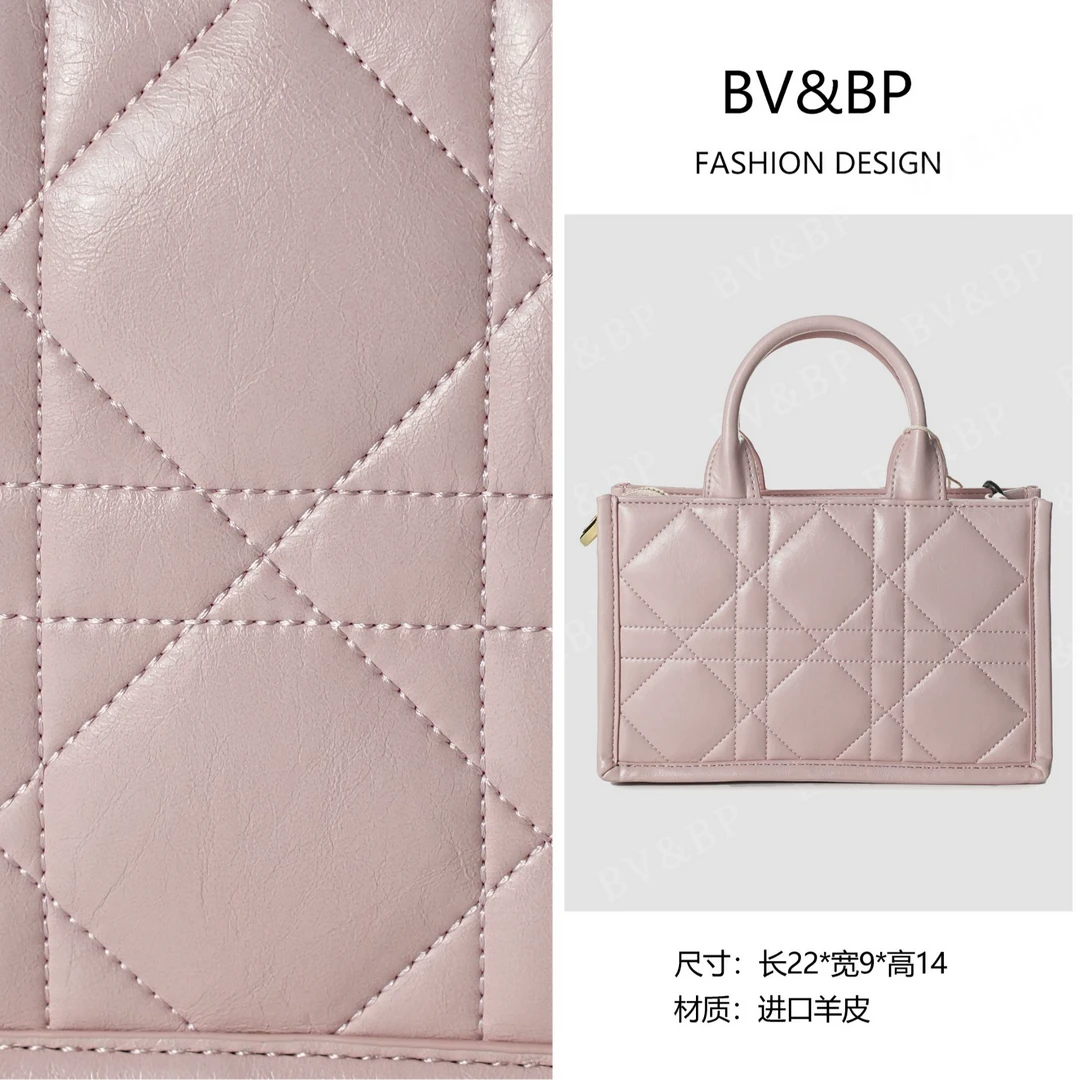 BV&BP· 原创设计 真皮高定手提单肩包  BV68405-粉色