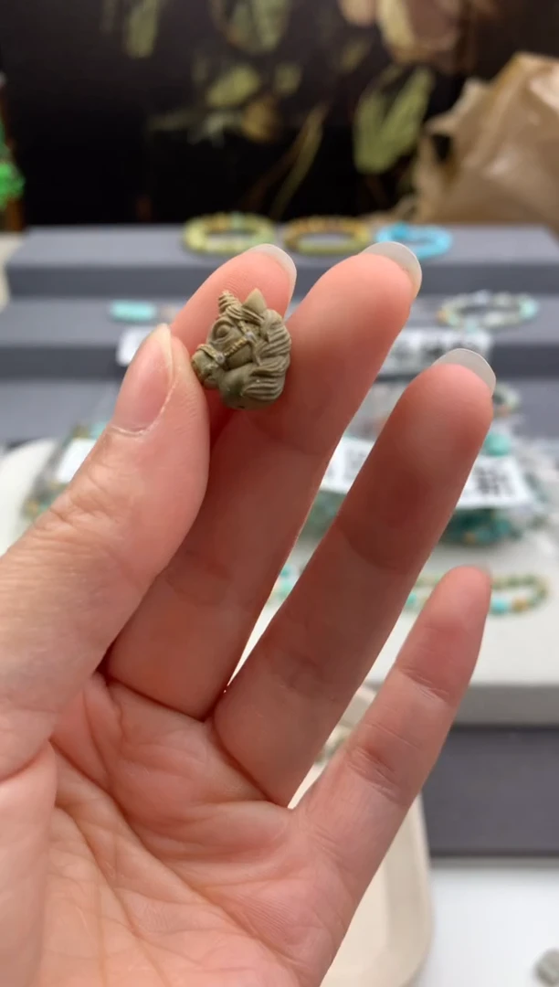 未镶嵌绿松石精工雕刻茜.H21