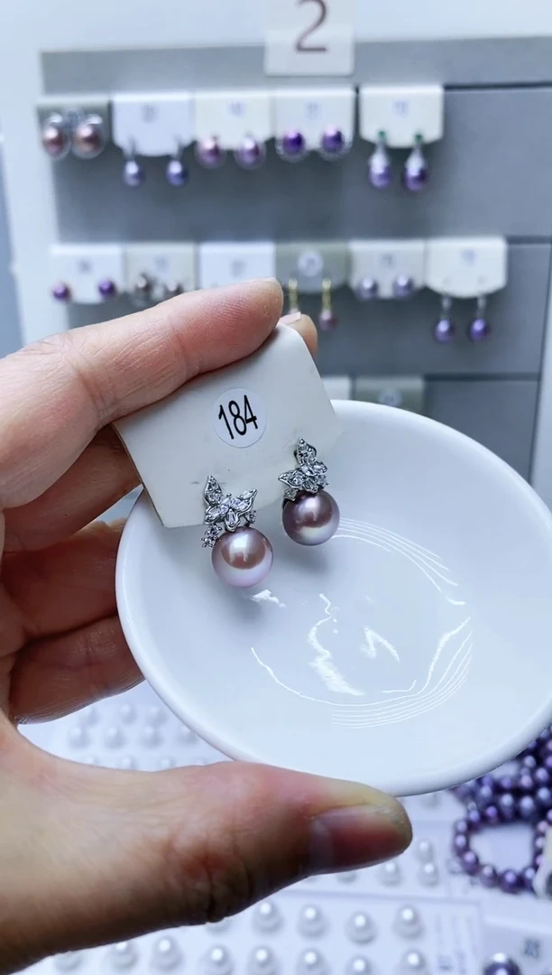 【闪购商品】淡水珍珠耳饰银S925镶嵌184