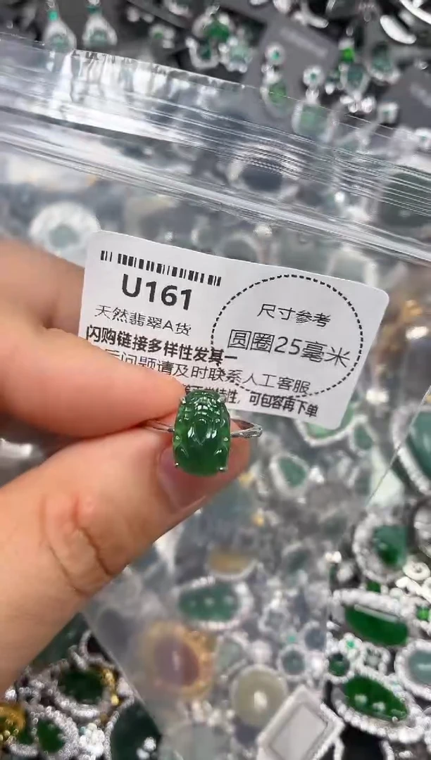 颈饰未镶嵌翡翠U161戒指