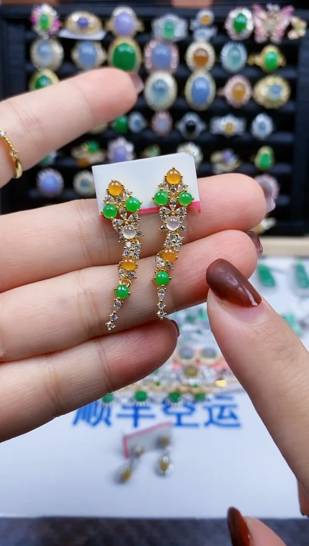 银S925镶嵌戒指翡翠106