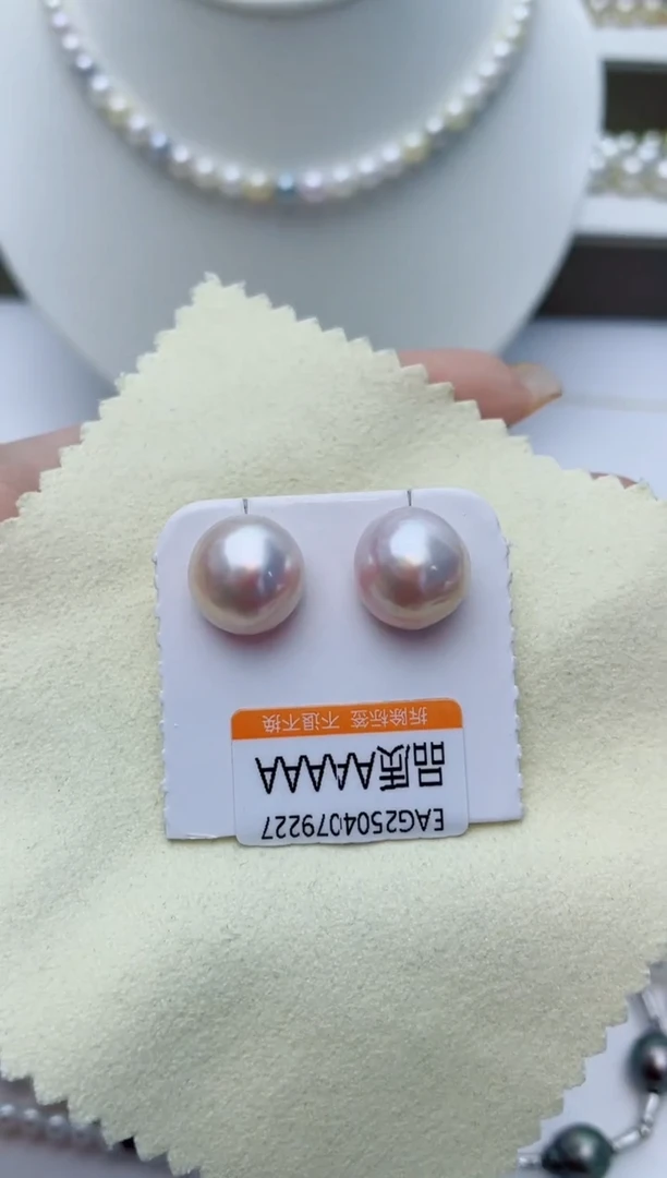 耳饰银S925镶嵌拼合珍珠（马贝珠）W60