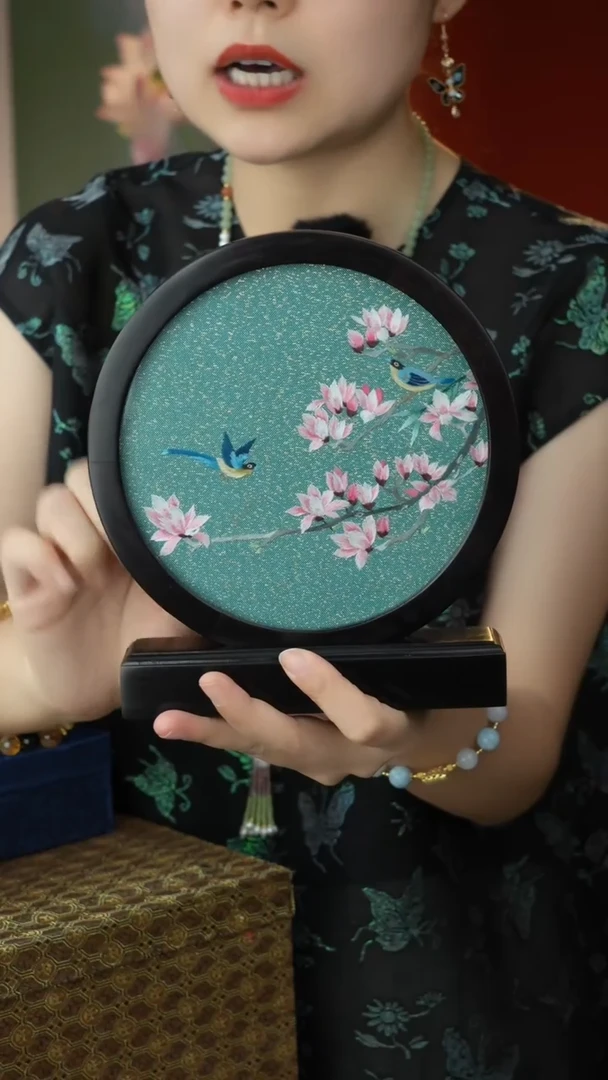 刺绣非遗苏绣纯手工双面绣摆件