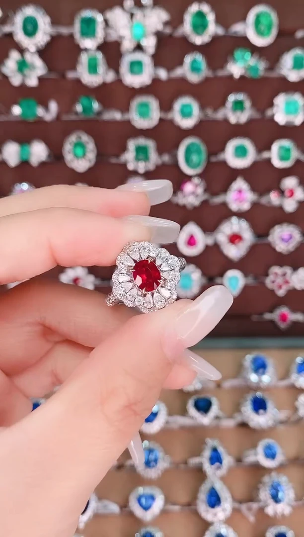 【闪购商品】红宝石18K金戒指18K金镶嵌1.3克拉