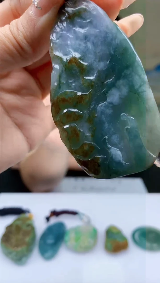 【闪购商品】定制翡翠未镶嵌4688ty-毛货挂件23