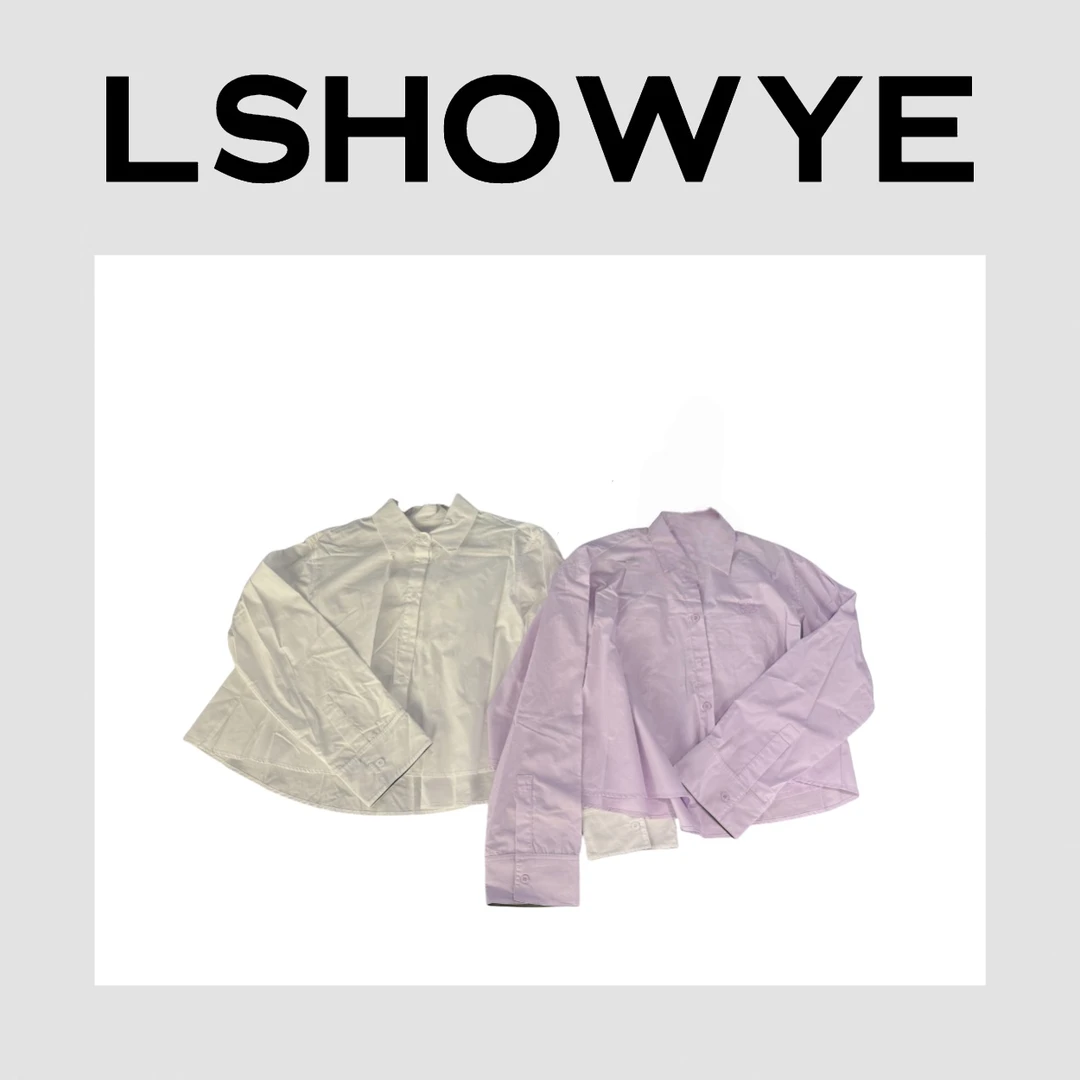 LSHOWYE｜早秋刺绣袖子撞色衬衣 fq0052