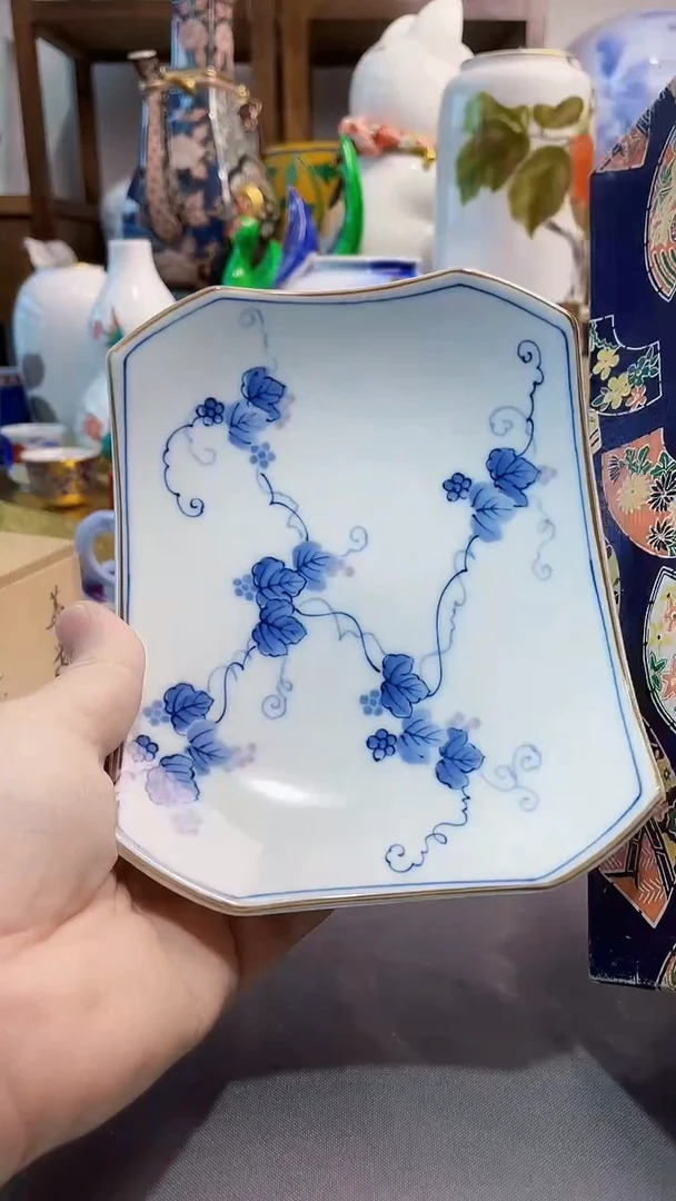 瓷片日产青花盘一一