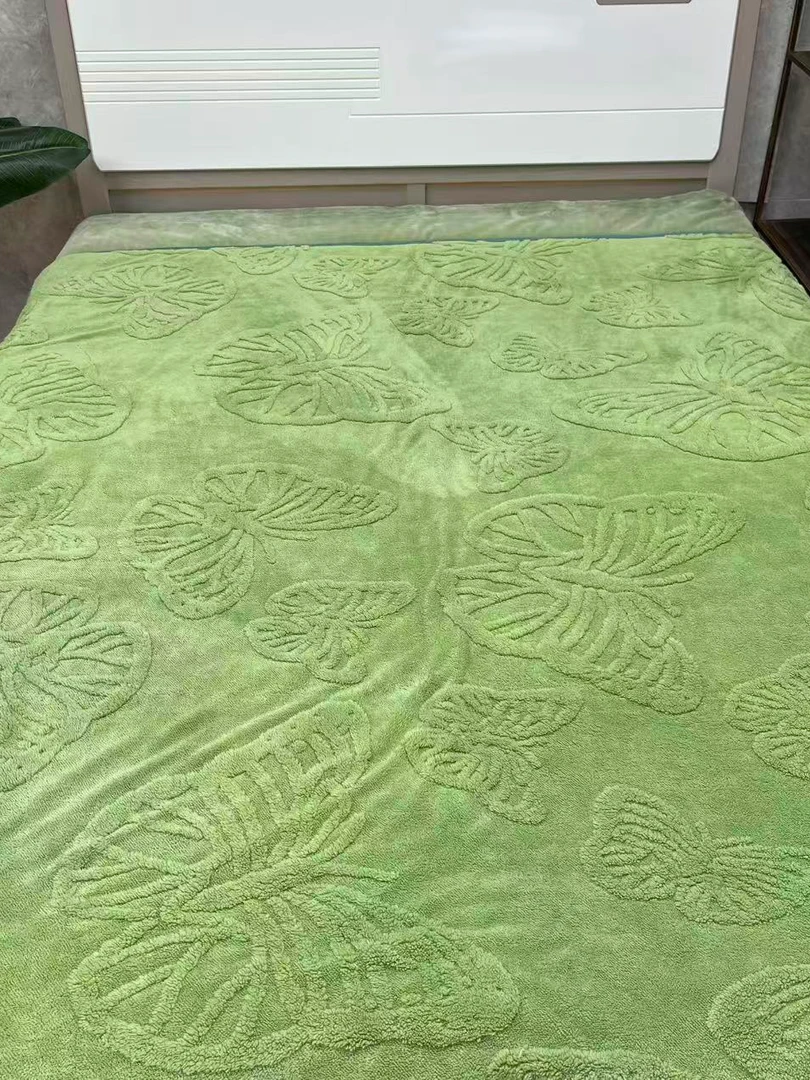 羽蓝家纺推荐1.8*2.0【绿蝴蝶被子】色加绒加厚可机洗被