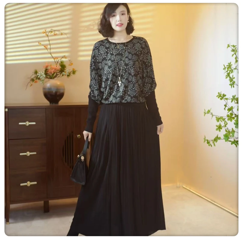 【X010】2025新款山羊绒时尚百搭宽松针织上衣