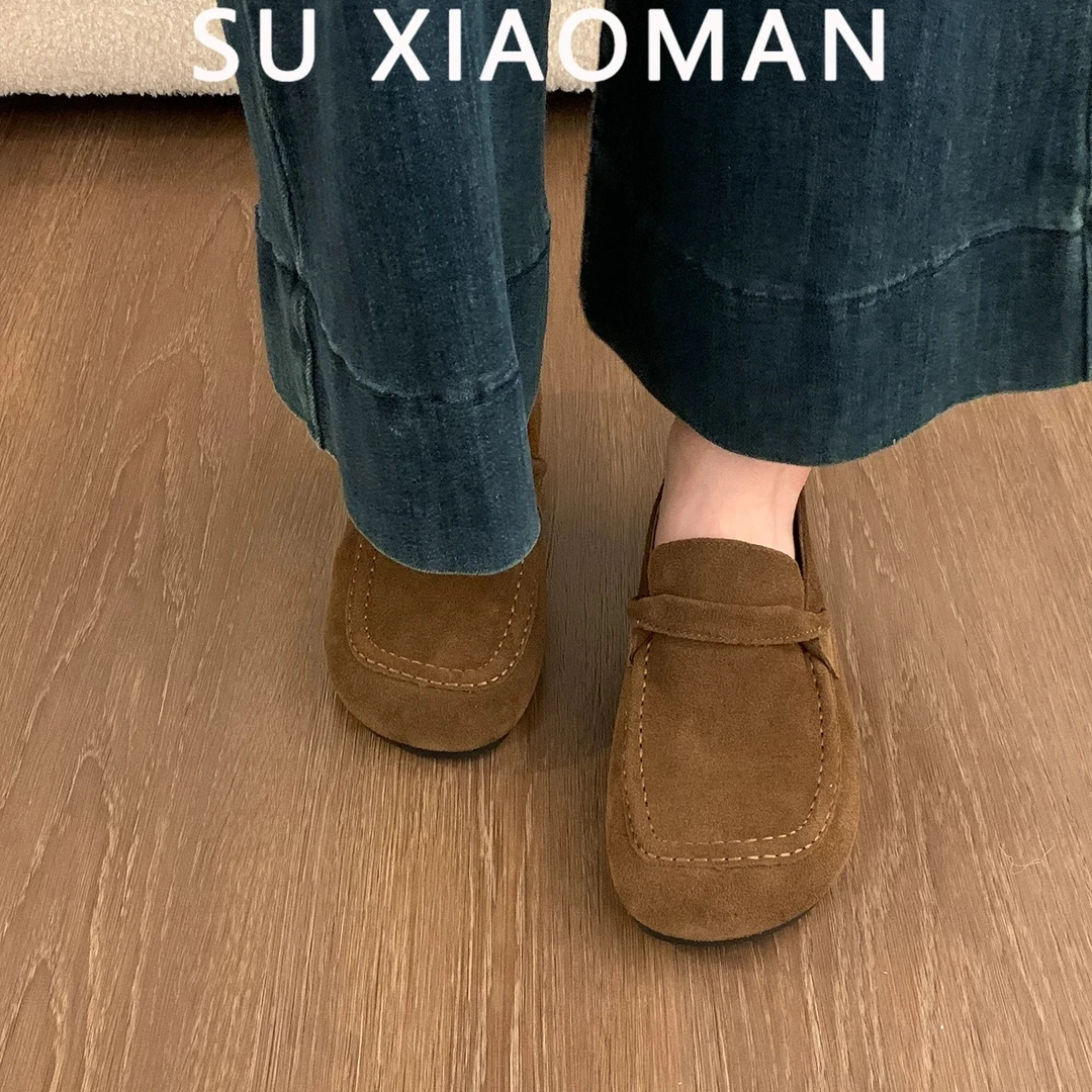 休闲鞋一脚蹬加绒圆头豆豆鞋188-5