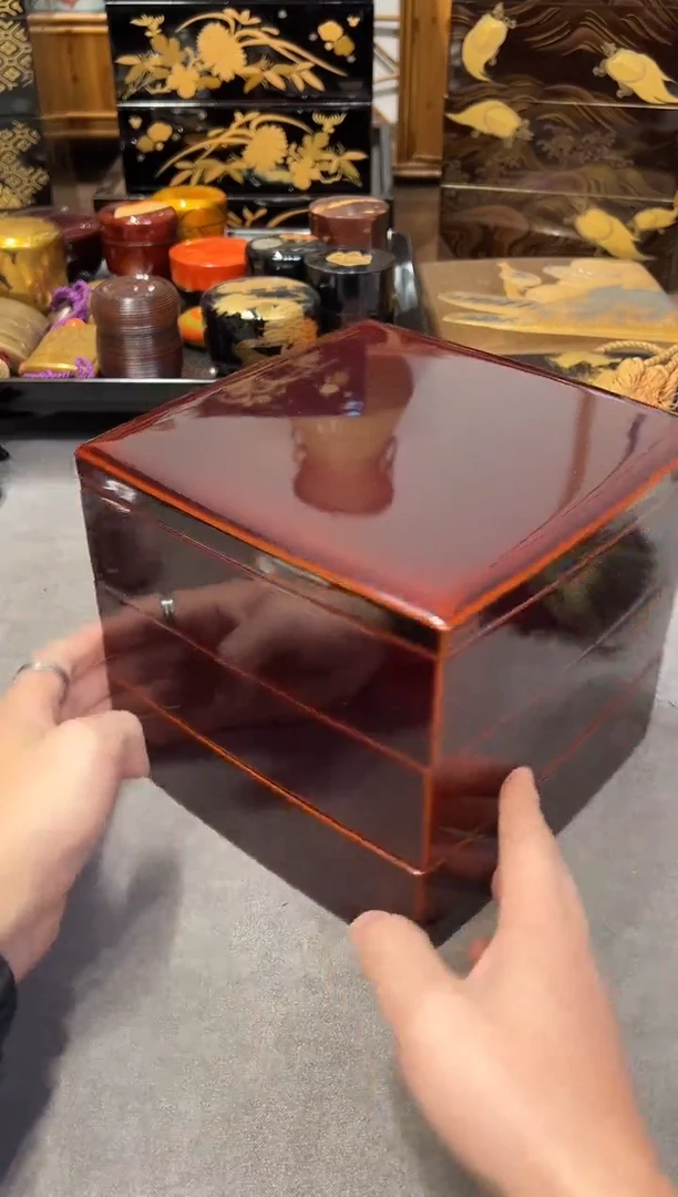 三段 大漆漆器大漆漆器
