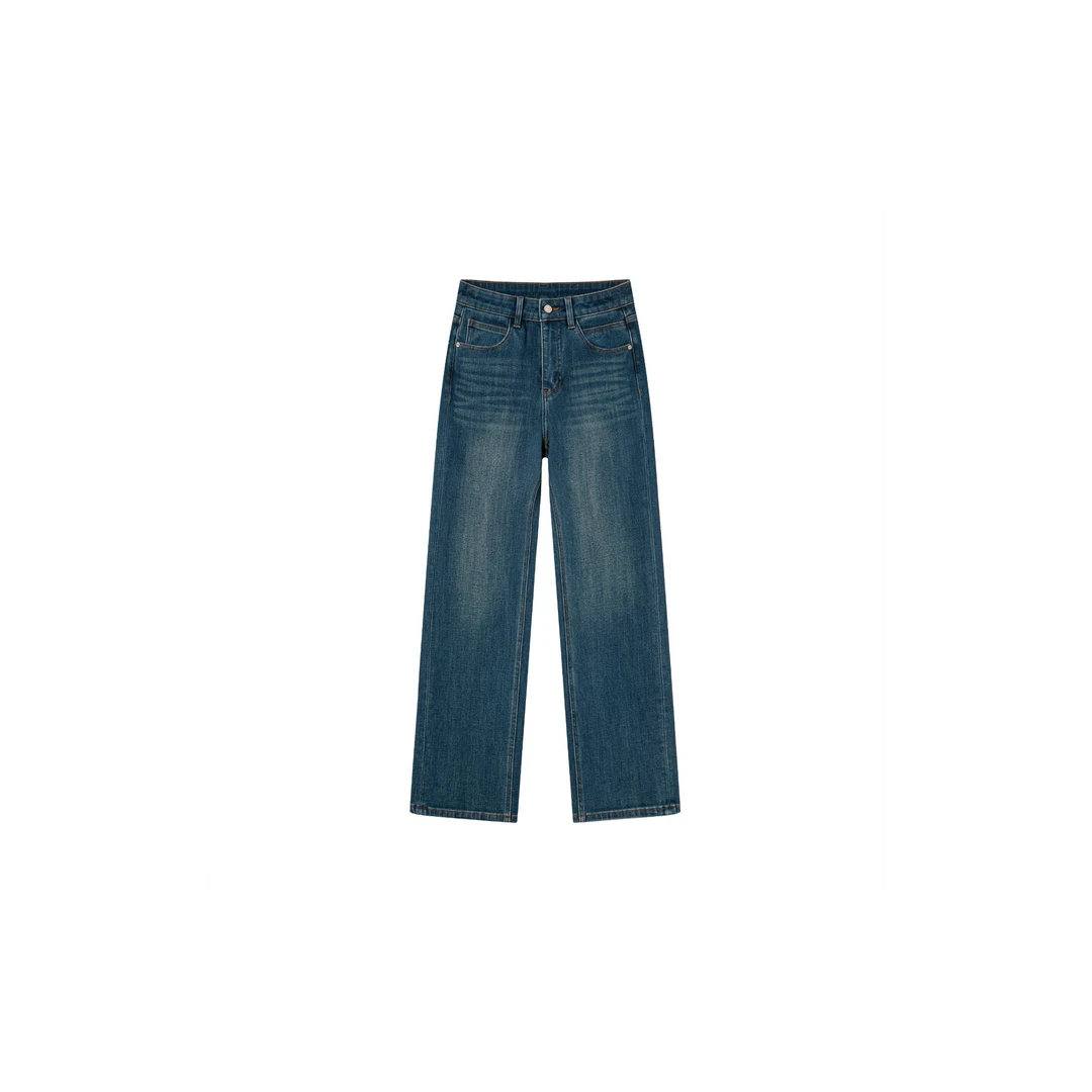 八面弹•{加绒}专柜超垂青海色•秋冬显瘦显腿长窄版直筒裤