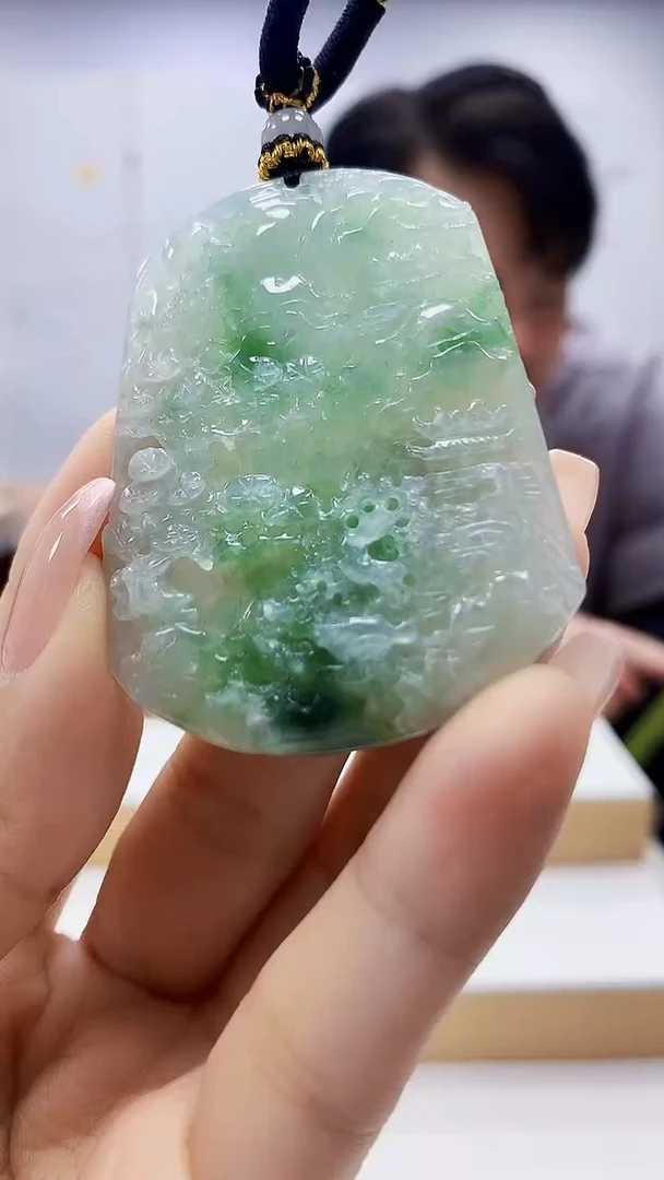 未镶嵌定制翡翠5060ty-毛货挂件14