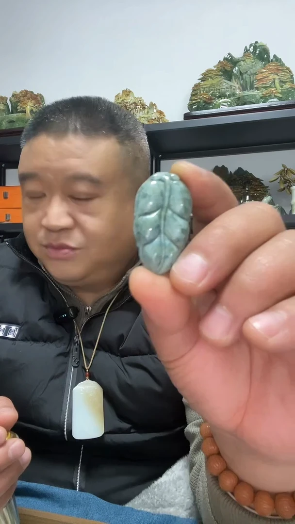 吊坠(赠链)未镶嵌翡翠树叶吊坠