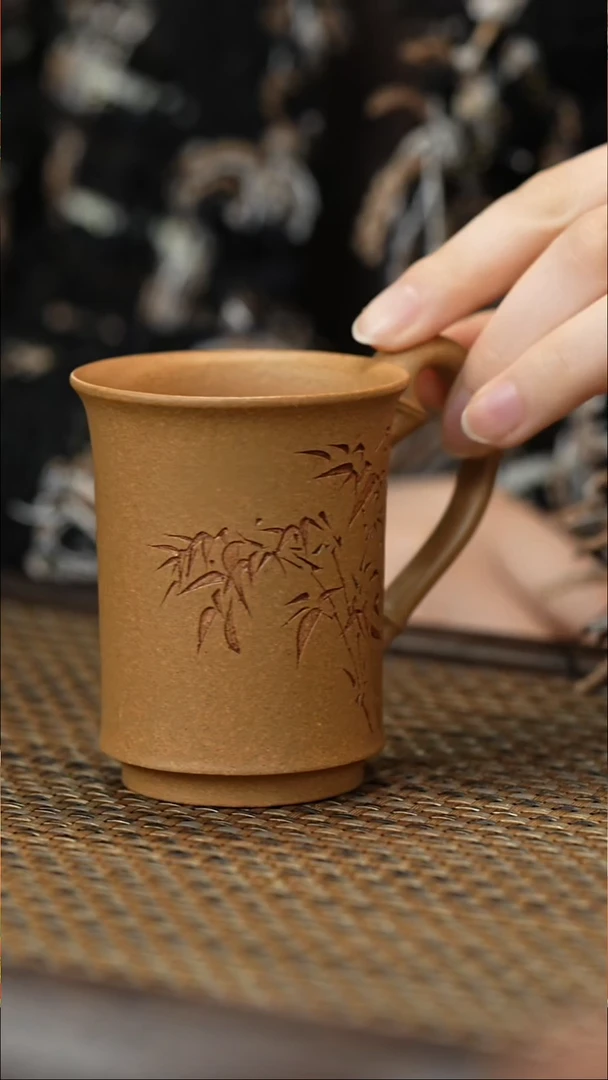 茶杯紫砂黄金段小杯