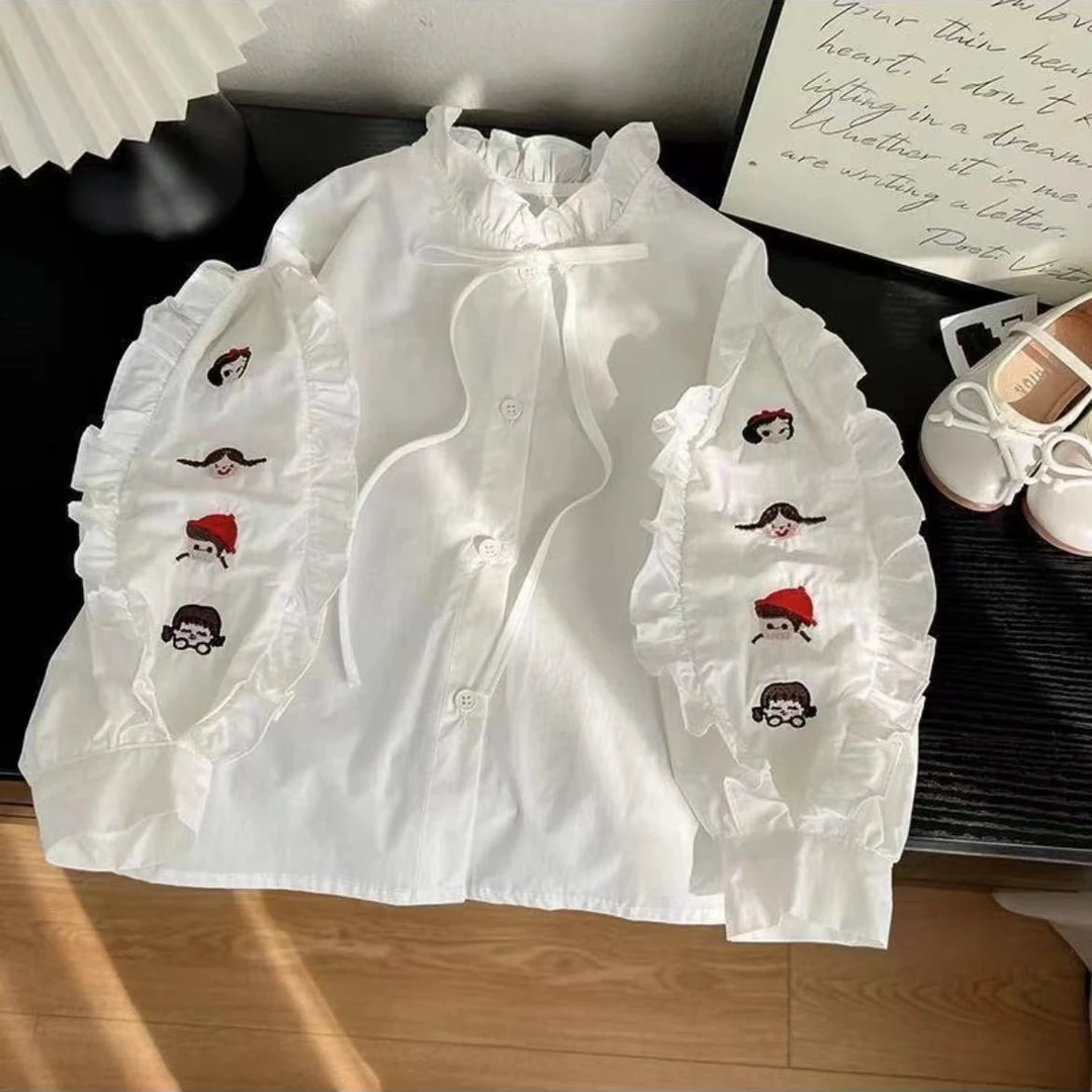 刺绣款女童衬衫345